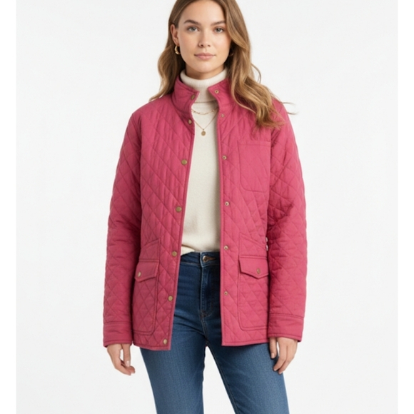 Duluth Trading Co Jackets & Blazers - Duluth Trading Co Women's Quilted Utility Barn Jacket - Deep Pink